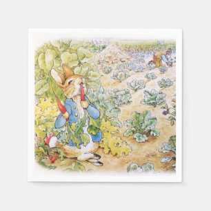 Serviette En Papier Peter le lapin mange des carottes