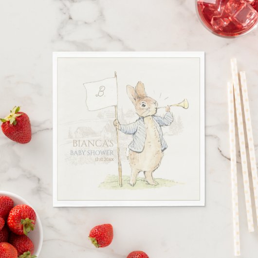 Serviette En Papier Peter le lapin Un Baby shower lapin (En situation)