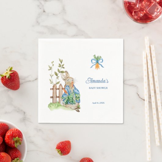 Serviette En Papier Peter Rabbit Baby Shower (En situation)