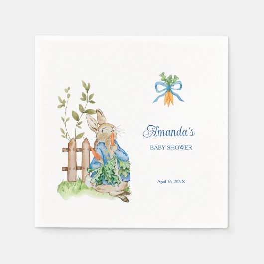 Serviette En Papier Peter Rabbit Baby Shower (Devant)
