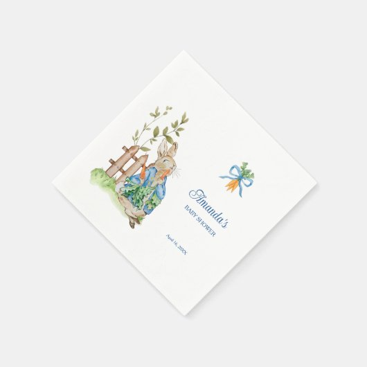 Serviette En Papier Peter Rabbit Baby Shower (Coin)