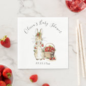 Serviette En Papier Peter Rabbit Baby shower à l'aquarelle (En situation)