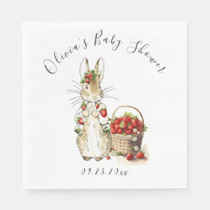 Serviette En Papier Peter Rabbit Baby shower à l'aquarelle