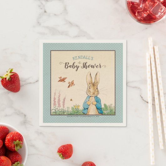 Serviette En Papier Peter Rabbit | Baby shower garçon (En situation)