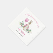 Serviette En Papier Peter Rabbit Baby shower rose (Coin)
