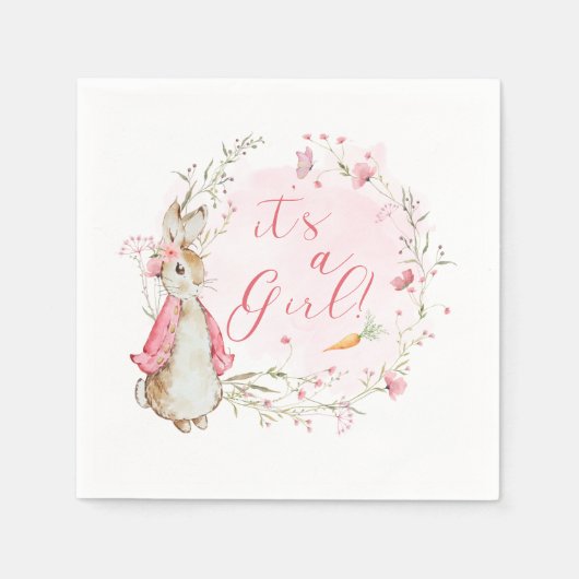 Serviette En Papier Peter Rabbit Bébé Fille Papier serviettes | Standa (Devant)