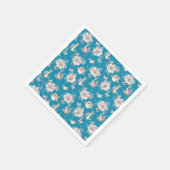 Serviette En Papier Peter Rabbit | Blue Floral Garden Motif (Coin)