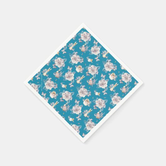 Serviette En Papier Peter Rabbit | Blue Floral Garden Motif (Coin)
