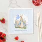 Serviette En Papier Peter Rabbit classique Baby shower garçon (En situation)