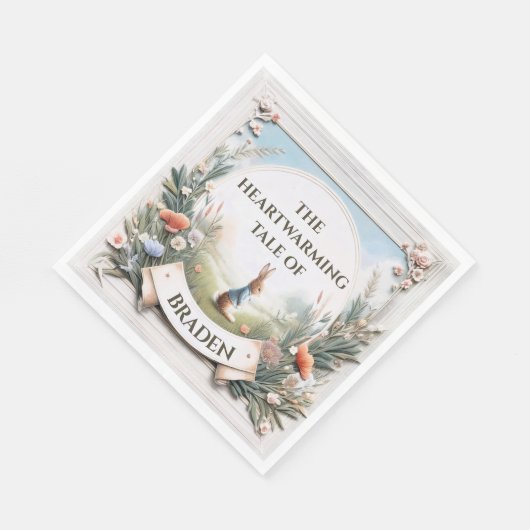 Serviette En Papier Peter Rabbit dans le jardin (Coin)