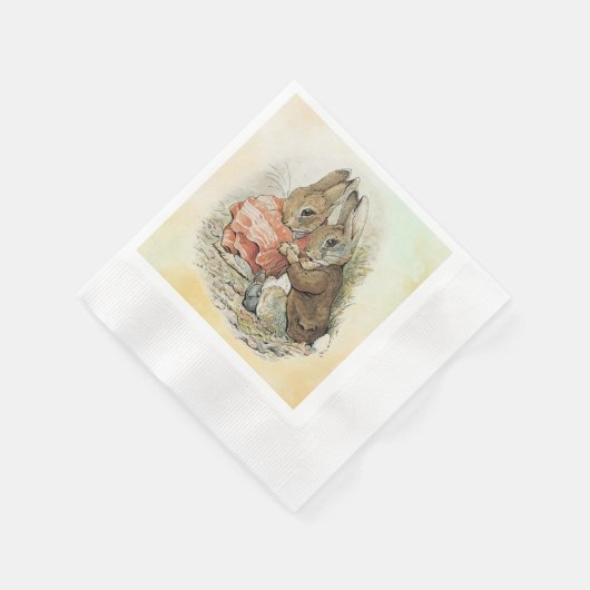 Serviette En Papier Peter Rabbit et Beniamin Bunny (Coin)