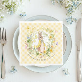 Serviette En Papier Peter Rabbit Fleur sauvage En vichy Baby shower Ne