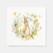 Serviette En Papier Peter Rabbit Fleur sauvage Papier pour bébé (Devant)