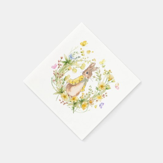 Serviette En Papier Peter Rabbit Fleur sauvage Papier pour bébé (Coin)