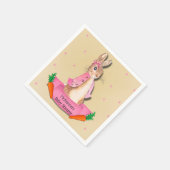 Serviette En Papier Peter Rabbit Flopsy rose fille Baby shower (Coin)