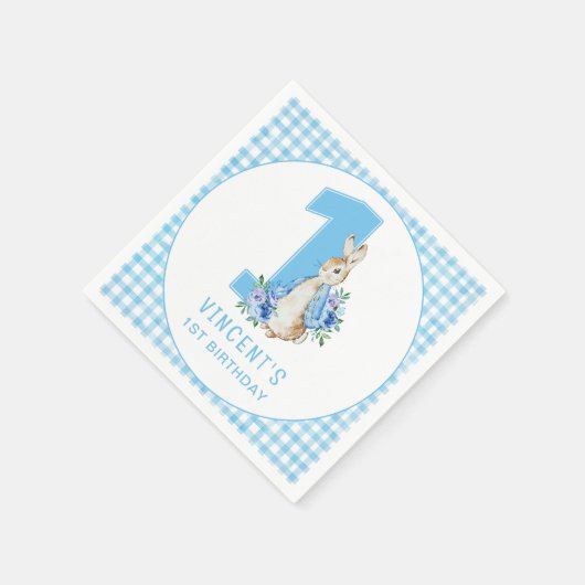 Serviette En Papier Peter Rabbit Premier anniversaire (Coin)