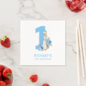 Serviette En Papier Peter Rabbit Premier anniversaire (En situation)
