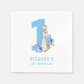 Serviette En Papier Peter Rabbit Premier anniversaire (Devant)