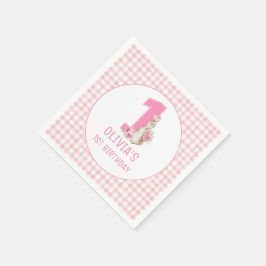 Serviette En Papier Peter Rabbit | Premier anniversaire (Coin)