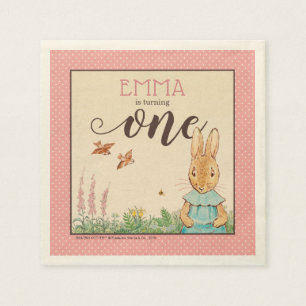 Serviette En Papier Peter Rabbit   Premier anniversaire de la petite f