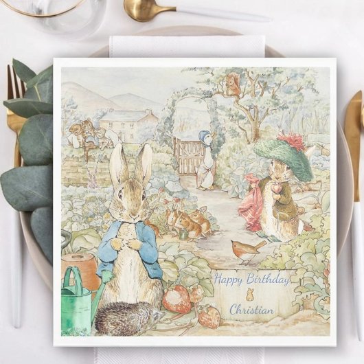 Serviette En Papier Peter the Rabbit Garden Histoire Anniversaire