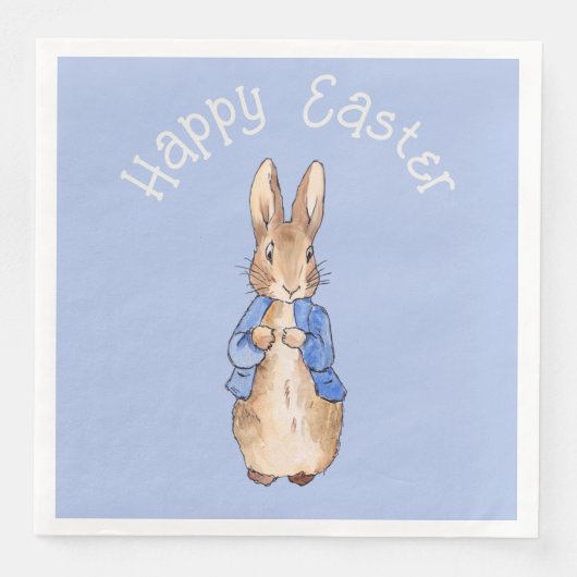 Serviette En Papier Peter the rabbit Happy Easter greeting (Devant)