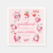 Serviette En Papier Petit amour Valentine Chiot Anniversaire Napkin (Devant)