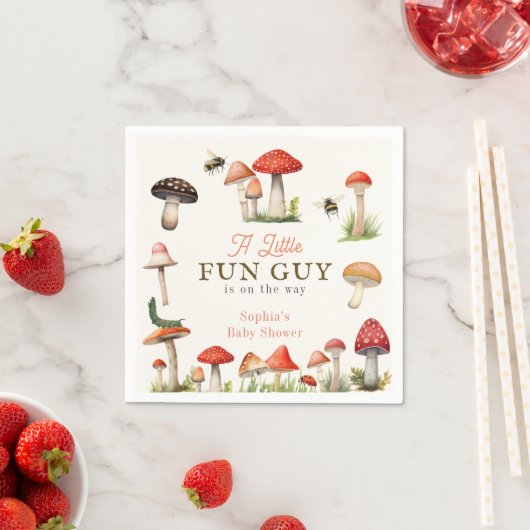 Serviette En Papier Petit Amusant Guy Champagne Bee Boy Baby shower (En situation)