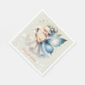 Serviette En Papier Petit anniversaire de enfant de silhouette fée mag (Coin)