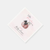 Serviette En Papier Petit arc citrouille rose en chemin (Coin)