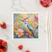 Serviette En Papier Petit arc-en-ciel Pic Imaginaire Oiseau (En situation)