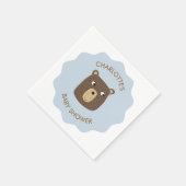 Serviette En Papier Petit Baby shower Bear Cub Personnalisé (Coin)