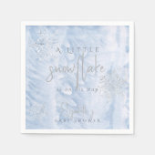 Serviette En Papier Petit Baby shower bleu Snowflake congelé (Devant)