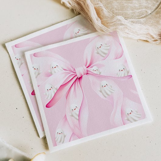 Serviette En Papier Petit Baby shower Bow PINK