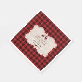 Serviette En Papier Petit Baby shower Chasseur de bûcheron doux (Coin)