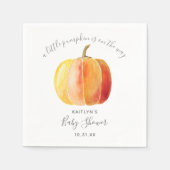 Serviette En Papier Petit Baby shower Citrouille (Devant)