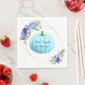 Serviette En Papier Petit Baby shower Citrouille bleu (En situation)