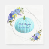 Serviette En Papier Petit Baby shower Citrouille bleu (Devant)