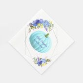 Serviette En Papier Petit Baby shower Citrouille bleu (Coin)