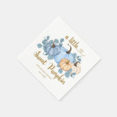Serviette En Papier Petit baby shower citrouille doux (Coin)