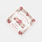 Serviette En Papier Petit Baby shower Citrouille Marsala Pink Napkins (Coin)