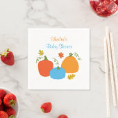 Serviette En Papier Petit Baby shower Citrouille Napkin (En situation)