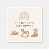 Serviette En Papier Petit Baby shower Cowboy (Devant)