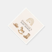 Serviette En Papier Petit Baby shower Cowboy (Coin)