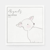 Serviette En Papier Petit Baby shower d'agneau (Devant)
