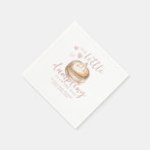 Serviette En Papier Petit Baby shower d'aquarelle rose pâle Napkin (Coin)