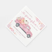 Serviette En Papier Petit Baby shower d'automne rose Citrouille (Coin)