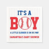 Serviette En Papier Petit Baby shower De Baseball Slugger (Devant)