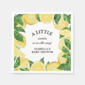 Serviette En Papier Petit Baby shower de citron doux (Devant)