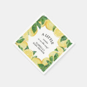 Serviette En Papier Petit Baby shower de citron doux (Coin)